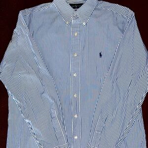 Polo Blue and White Striped Shirt